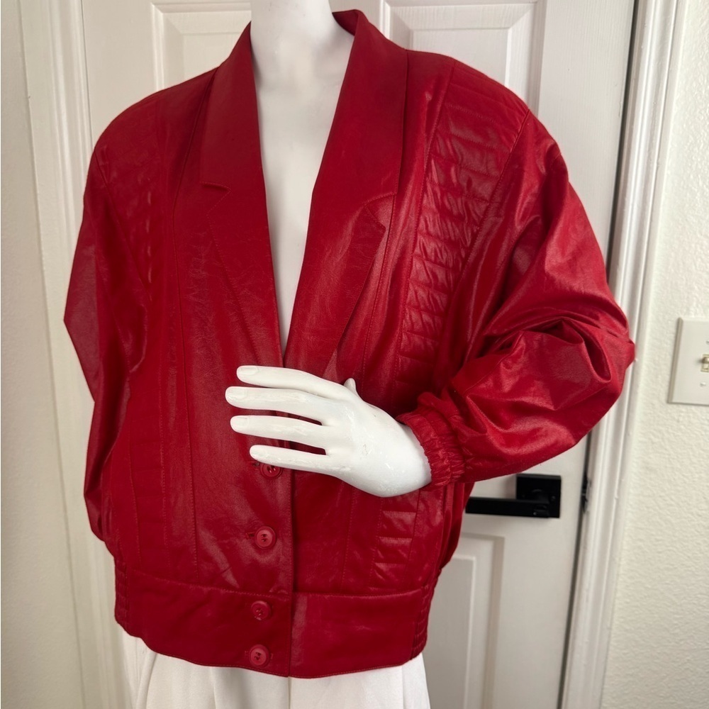 City Girl Polyester Red 1980s Vintage Suits,Separates for Women  I#145